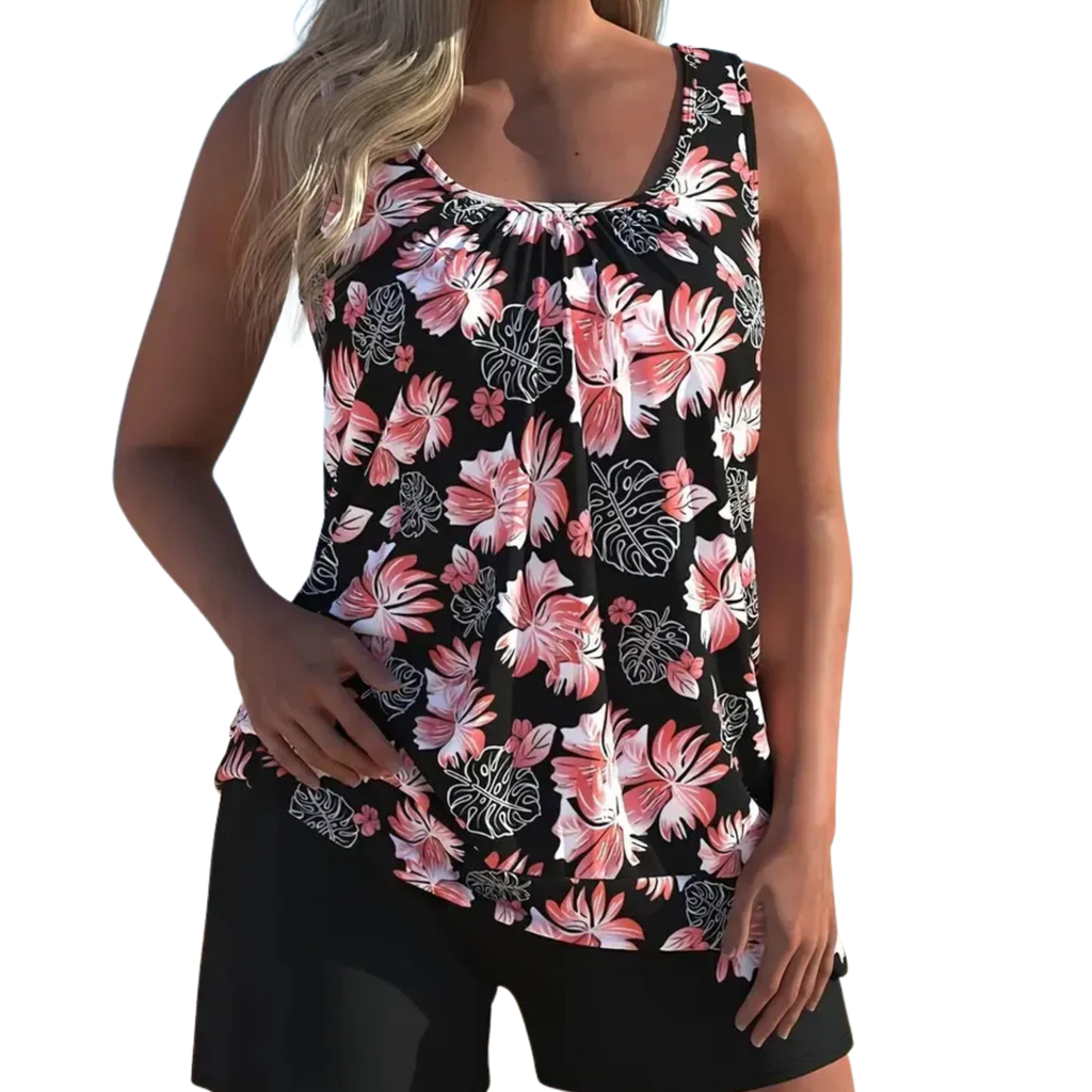 Women's Plus Size Two-Piece Tankini Swimsuit Casual Beachwear
